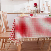 Tablecloth Linen Tassel Tablecloth Homeplistic