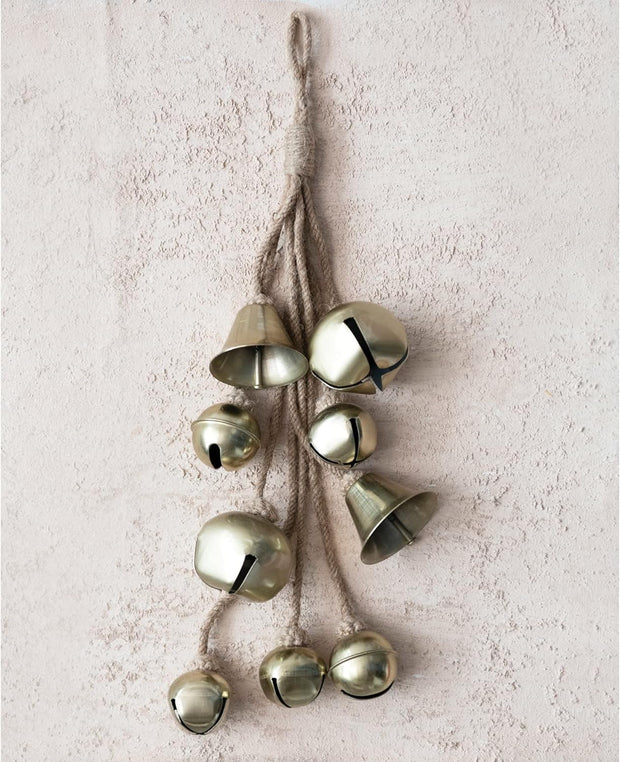Christmas Decor Nicholas Metal Hanging Bells Homeplistic