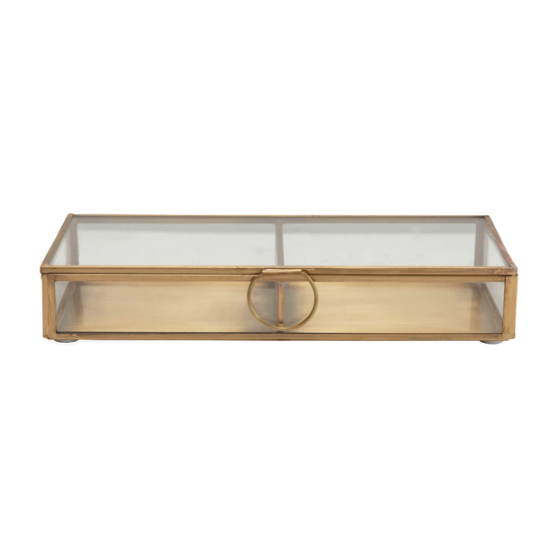 Display Box Hudson Brass + Glass Display Box Homeplistic