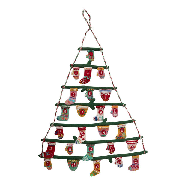 Seasonal Decor Felt Tidings Advent Tree Homeplistic