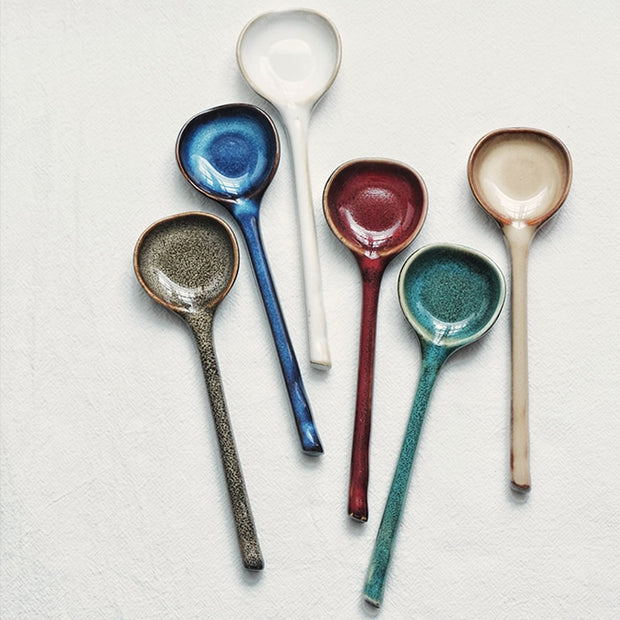 Utensils Laurel Ceramic Mini Spoons Homeplistic