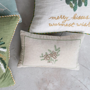 Seasonal Decor Wintertide Wildflower Embroidered Pillow Homeplistic