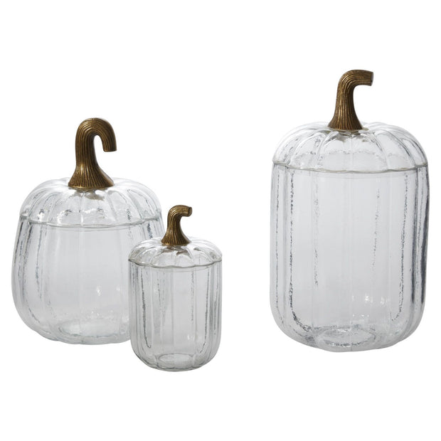 Jars Hallow Glass Pumpkin Jars Homeplistic