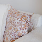 Throw Pillows Kinzley Floral Blockprint Pillow Cover Homeplistic