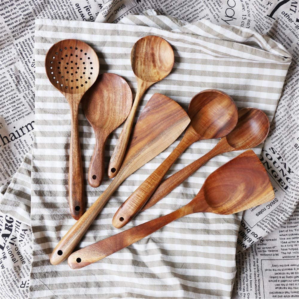 Teak Strainer Spoon