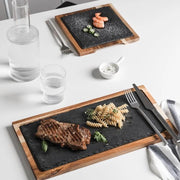 Cutlery Ena Wooden + Slate Snack Trays Homeplistic