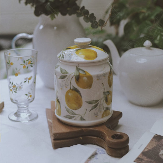  Lemon Ceramic Container Homeplistic