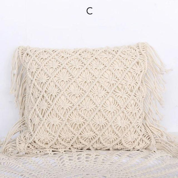 Pillows Hand-Woven Macrame Pillow Covers Homeplistic