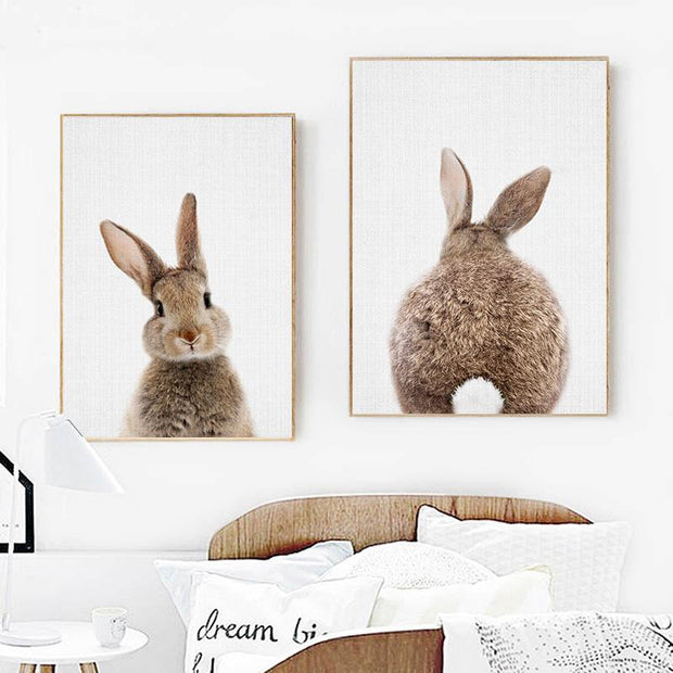 Canvas Prints Peekaboo Bunny Canvas Prints Homeplistic