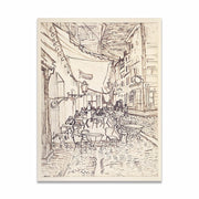 Canvas Prints Van Gogh Café Terrace at Night (Preliminary Sketch) Print Homeplistic