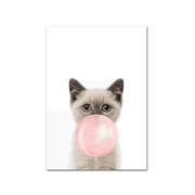 Canvas Print Bubblegum Animal Prints Homeplistic