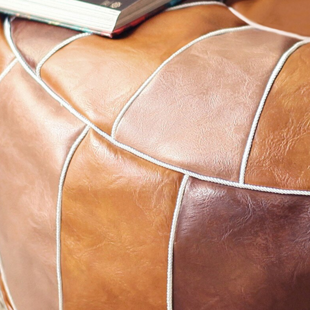 Pouf Morocco Leather Pouf Homeplistic