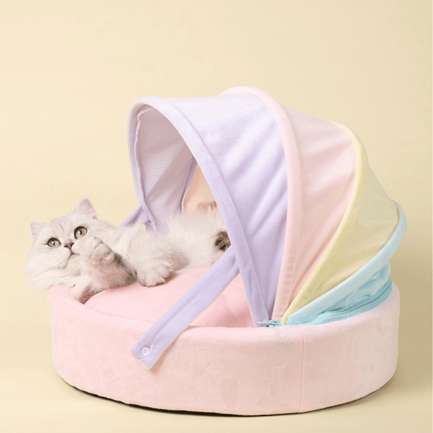 Pet Bed Rainbow Cat Canopy Bed Homeplistic