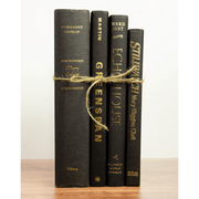 Book Stack Onyx Modern Black + Gold Book Stack Homeplistic