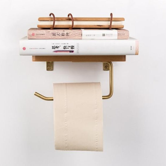 Wood Toilet Paper Holders Shelf  Wall Wood Toilet Paper Holder