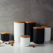 Container Kendall Ceramic + Wood Containers Homeplistic