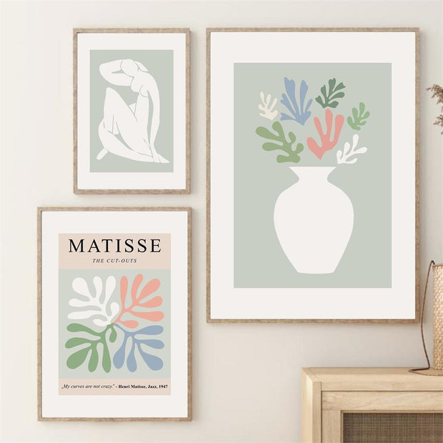Canvas Prints Matisse: The Cut-Outs Sage Print Collection Homeplistic
