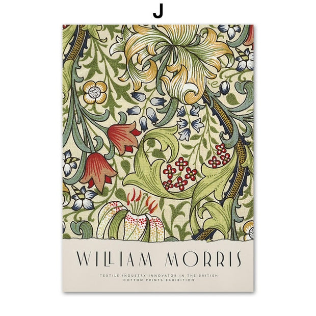 Canvas Print William Morris Textile Exhibit Prints Homeplistic
