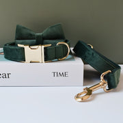 Collar Emerald Velvet Personalized Collar + Leash Homeplistic