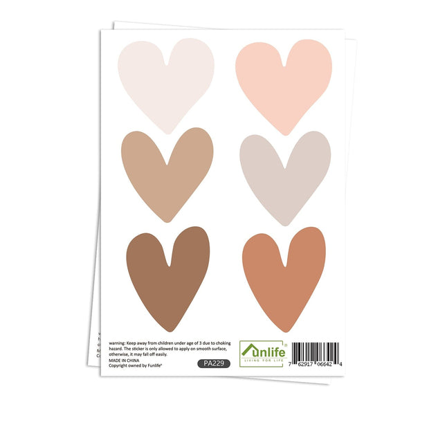 Wall Decals Neutral Heart Shaped Decals Homeplistic