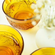 Coffee & Tea Cups Leora Vintage Amber Tea Cup Set of 4 Homeplistic